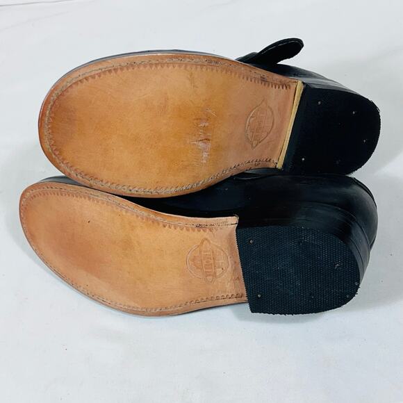 Vintage Nana by Muro Boots Women Black Leather Mary Jane Platform Heels Shoes - Picture 5 of 8